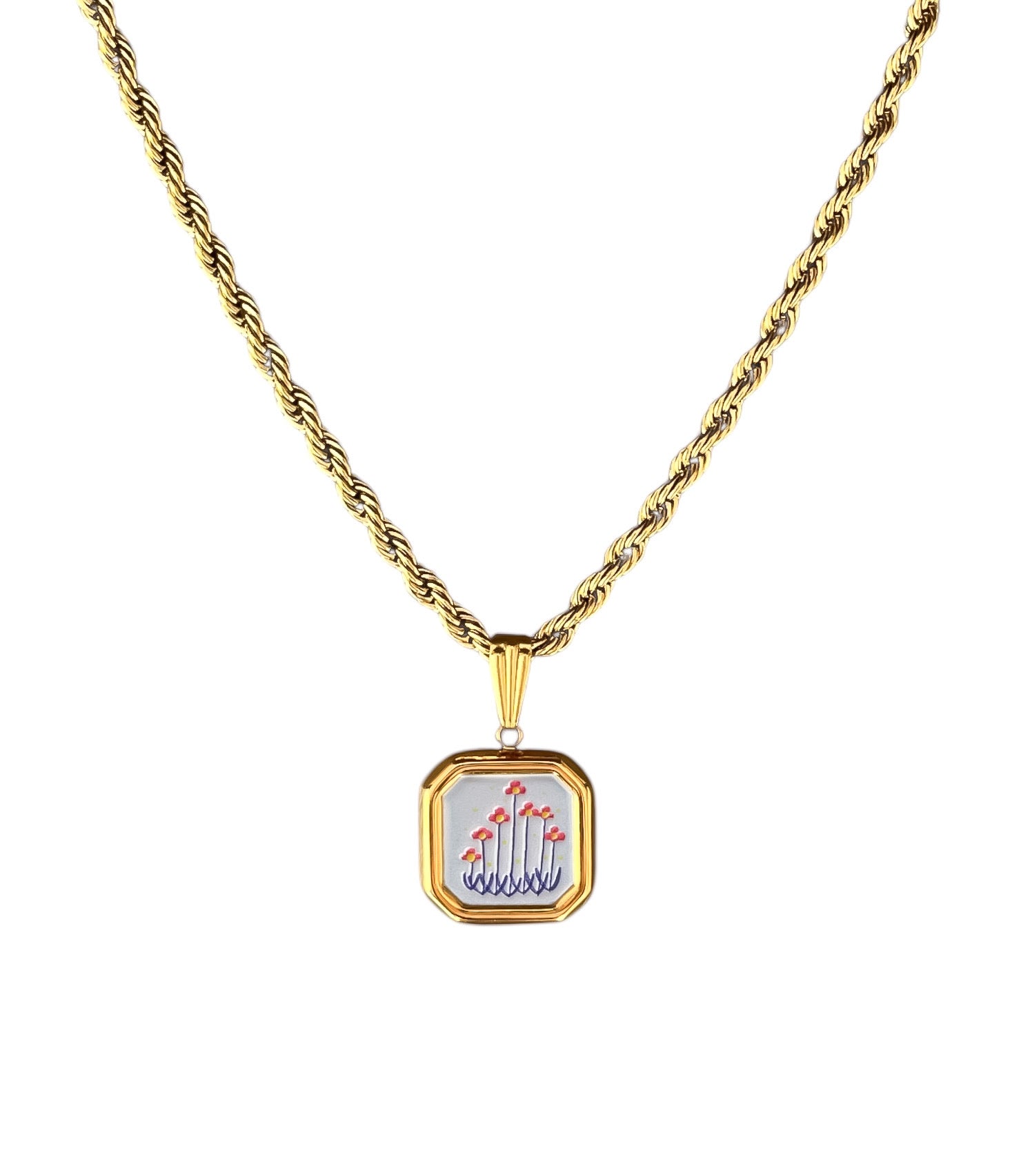 Collana Quadro Di Fiori