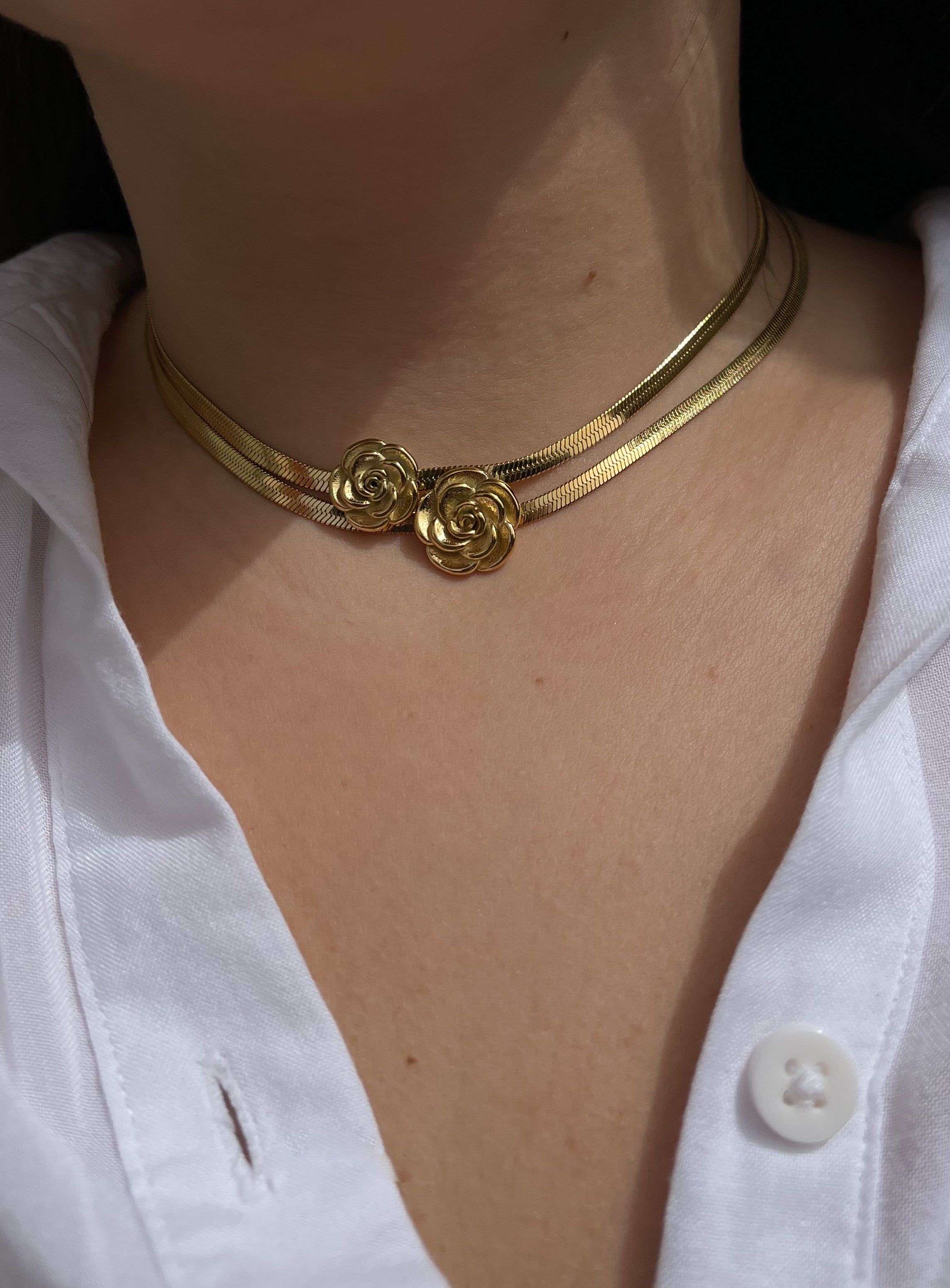 Collana Snake Rose - Apparel & Accessories > Jewelry > Necklaces - Genesi Gioielli