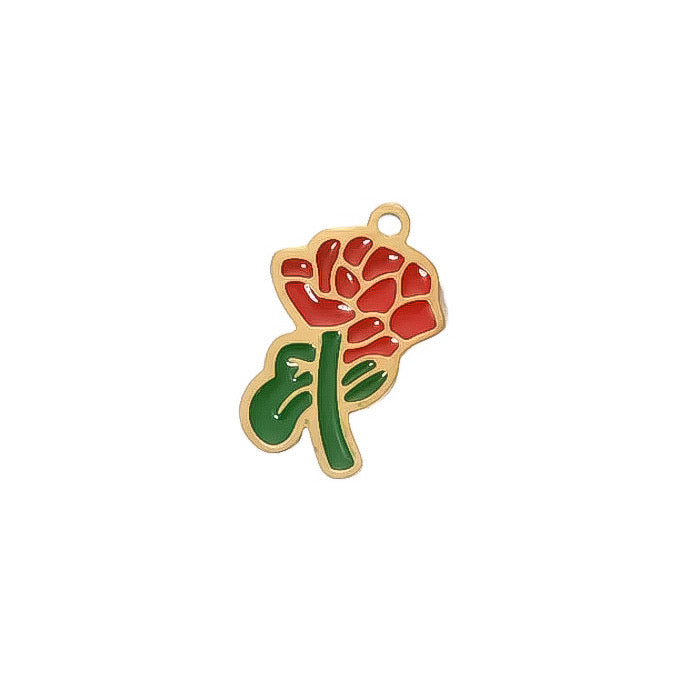 Ciondolo Rosa Rossa - Apparel & Accessories > Jewelry > Charms & Pendants - Genesi Gioielli