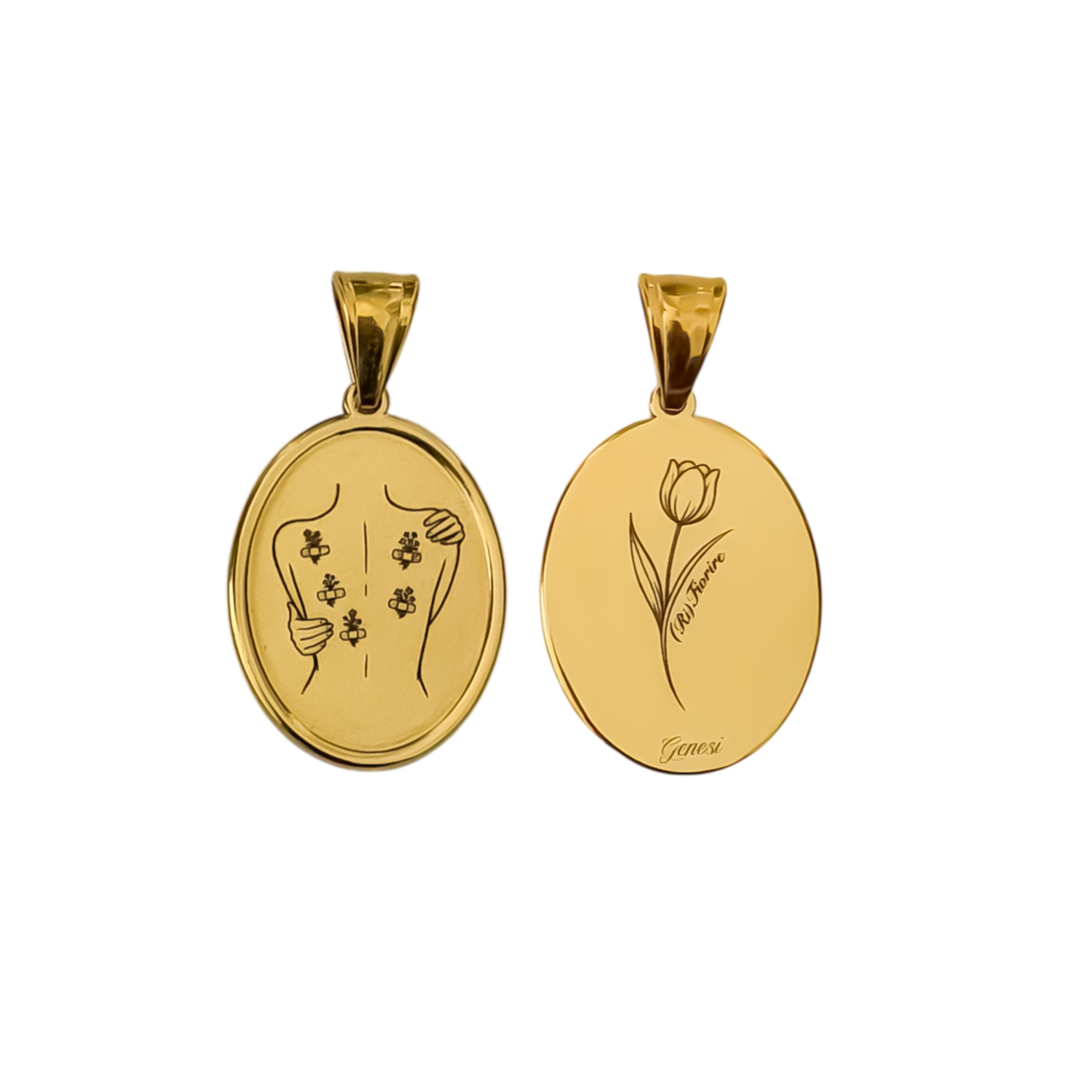 Ciondolo (RI)FIORIRE DOUBLE FACE