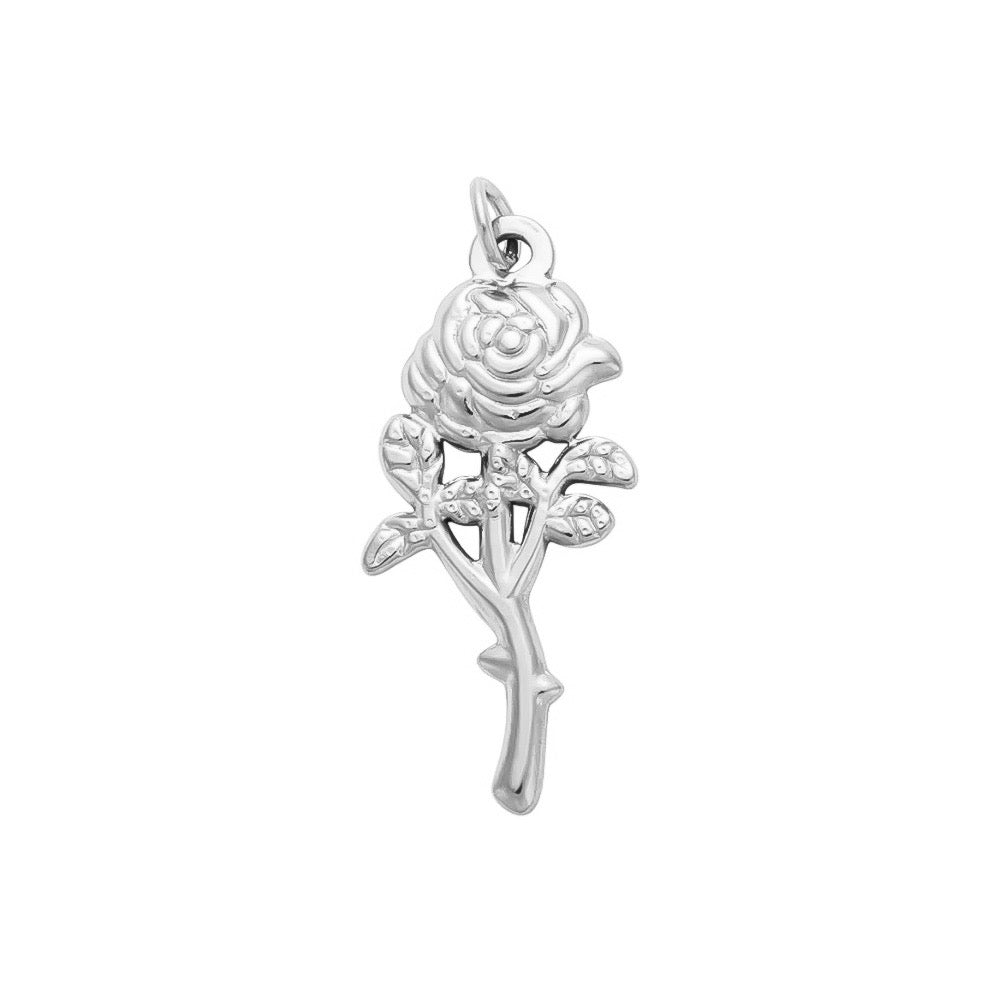 Ciondolo Rosa Con Le Spine