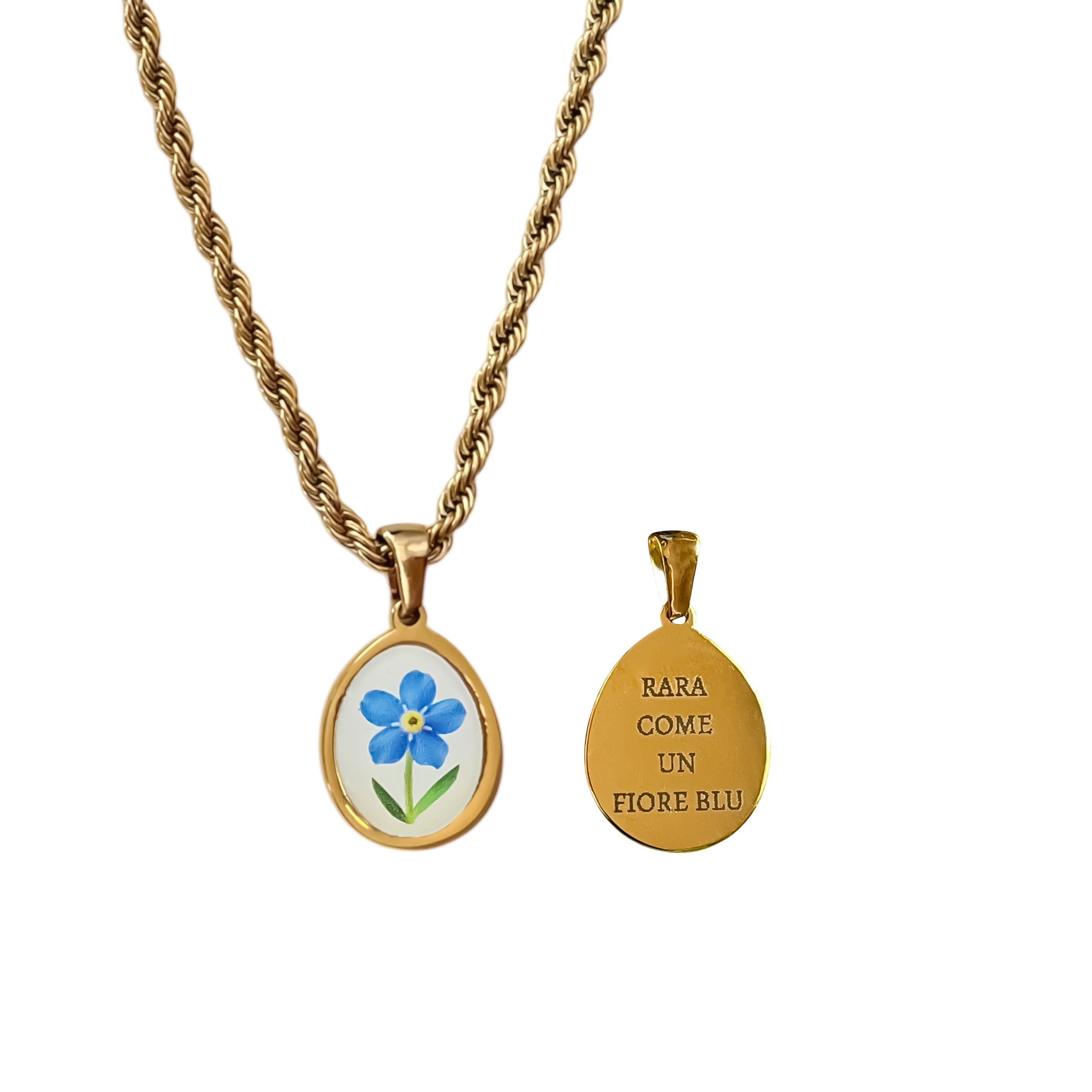 Collana Come un fiore blu