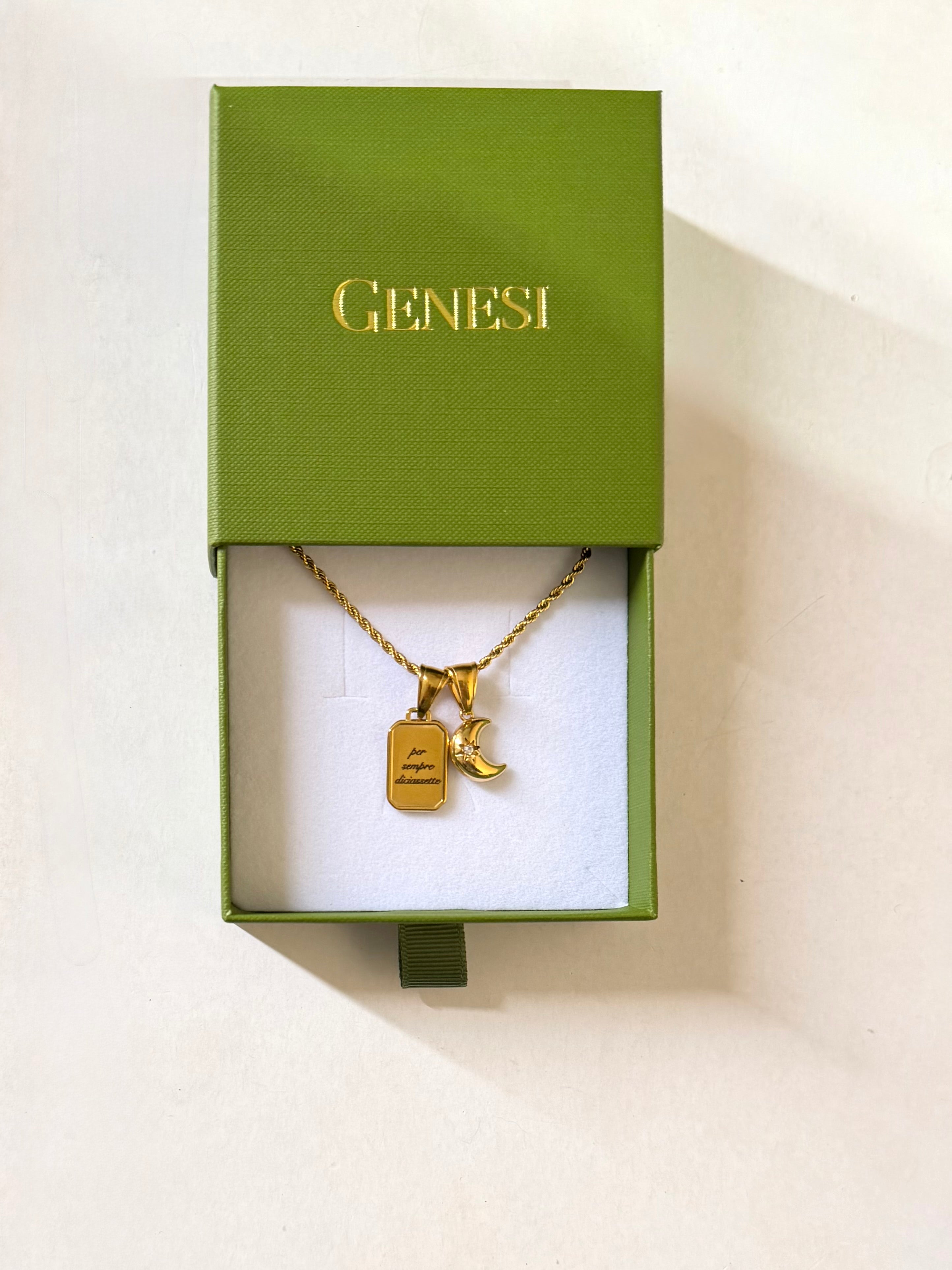 Ciondolo rettangolare vintage personalizzabile