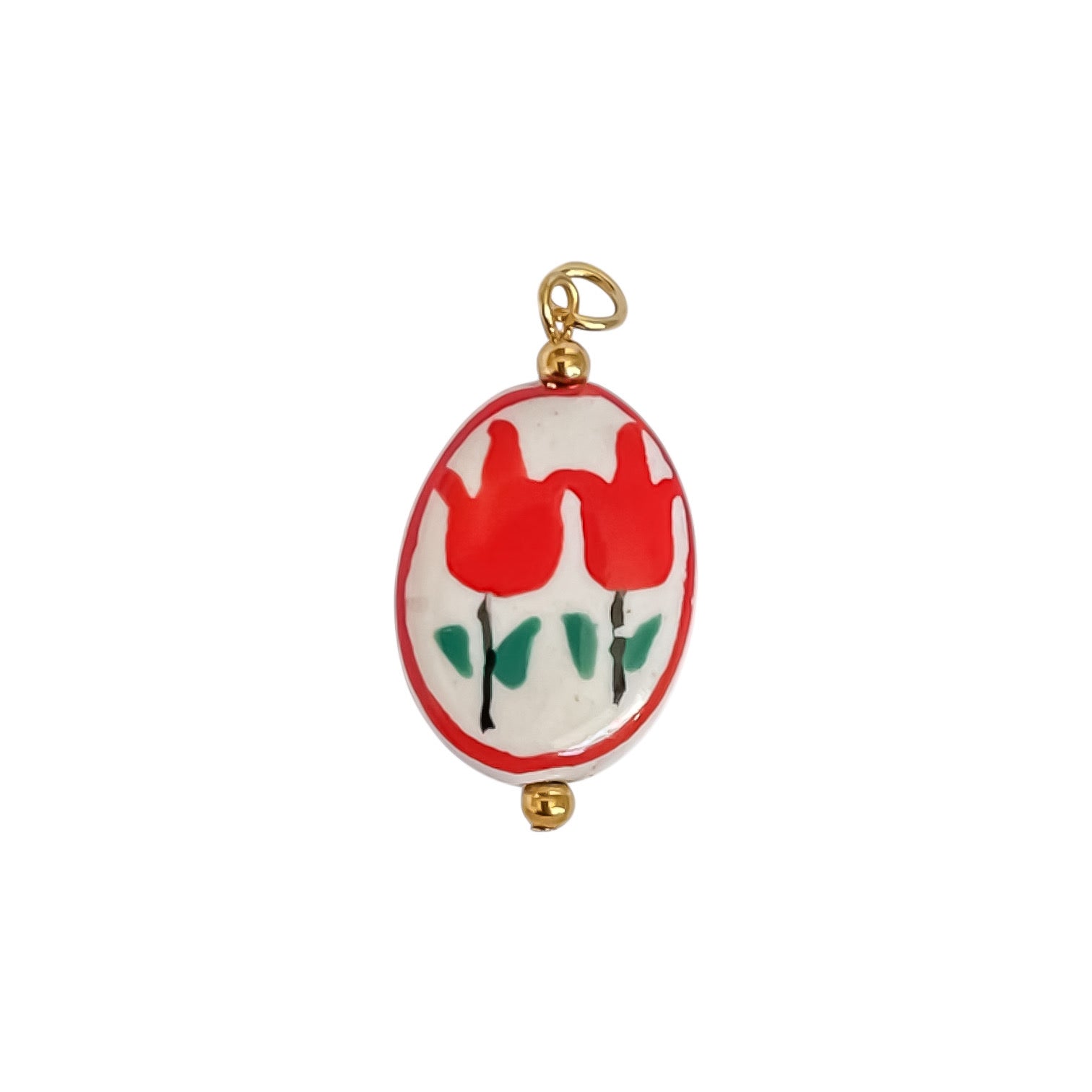 Ciondolo Red Roses - Apparel & Accessories > Jewelry > Charms & Pendants - Genesi Gioielli