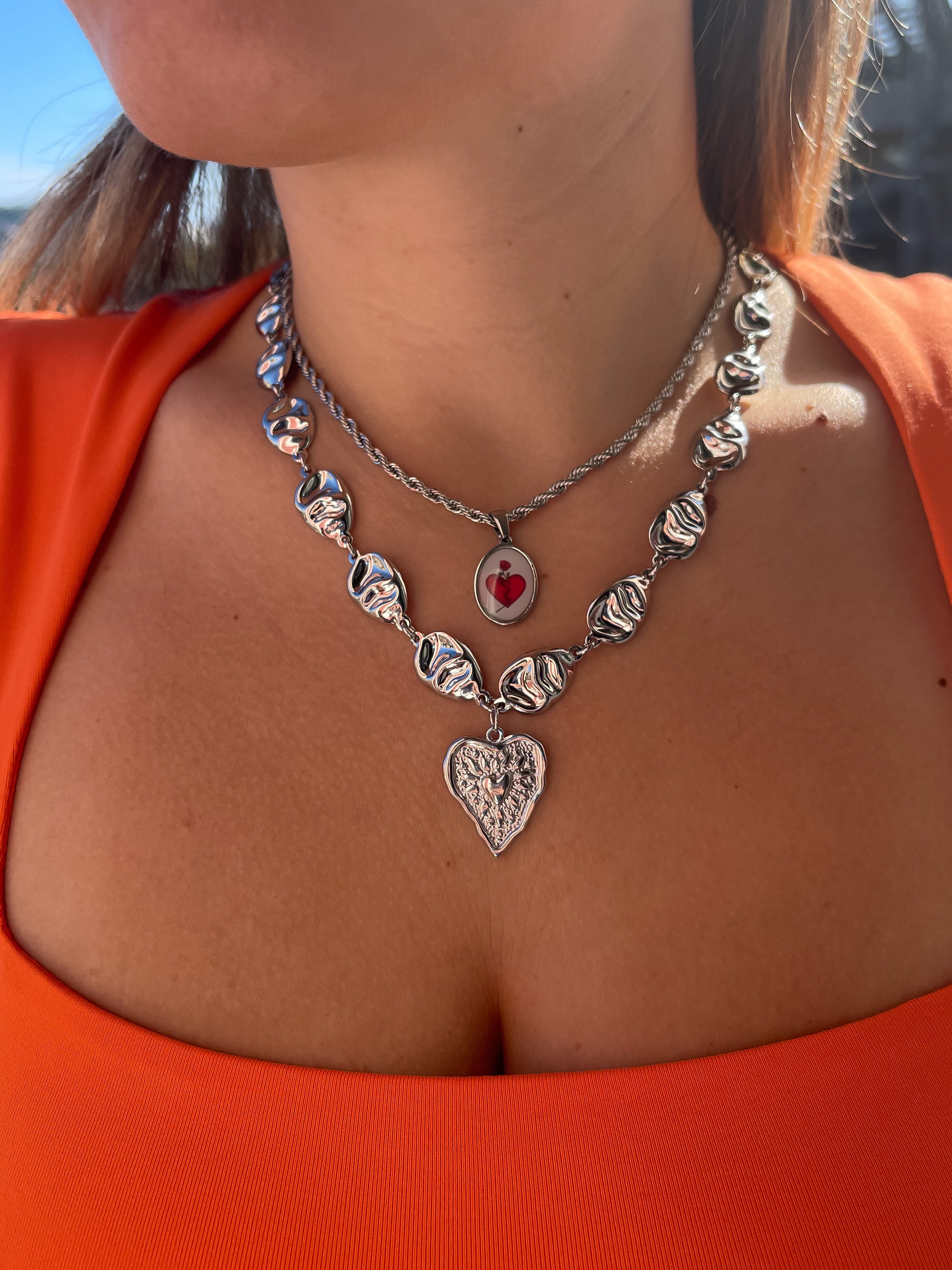 Ciondolo Cuore Scolpito - Apparel & Accessories > Jewelry > Charms & Pendants - Genesi Gioielli