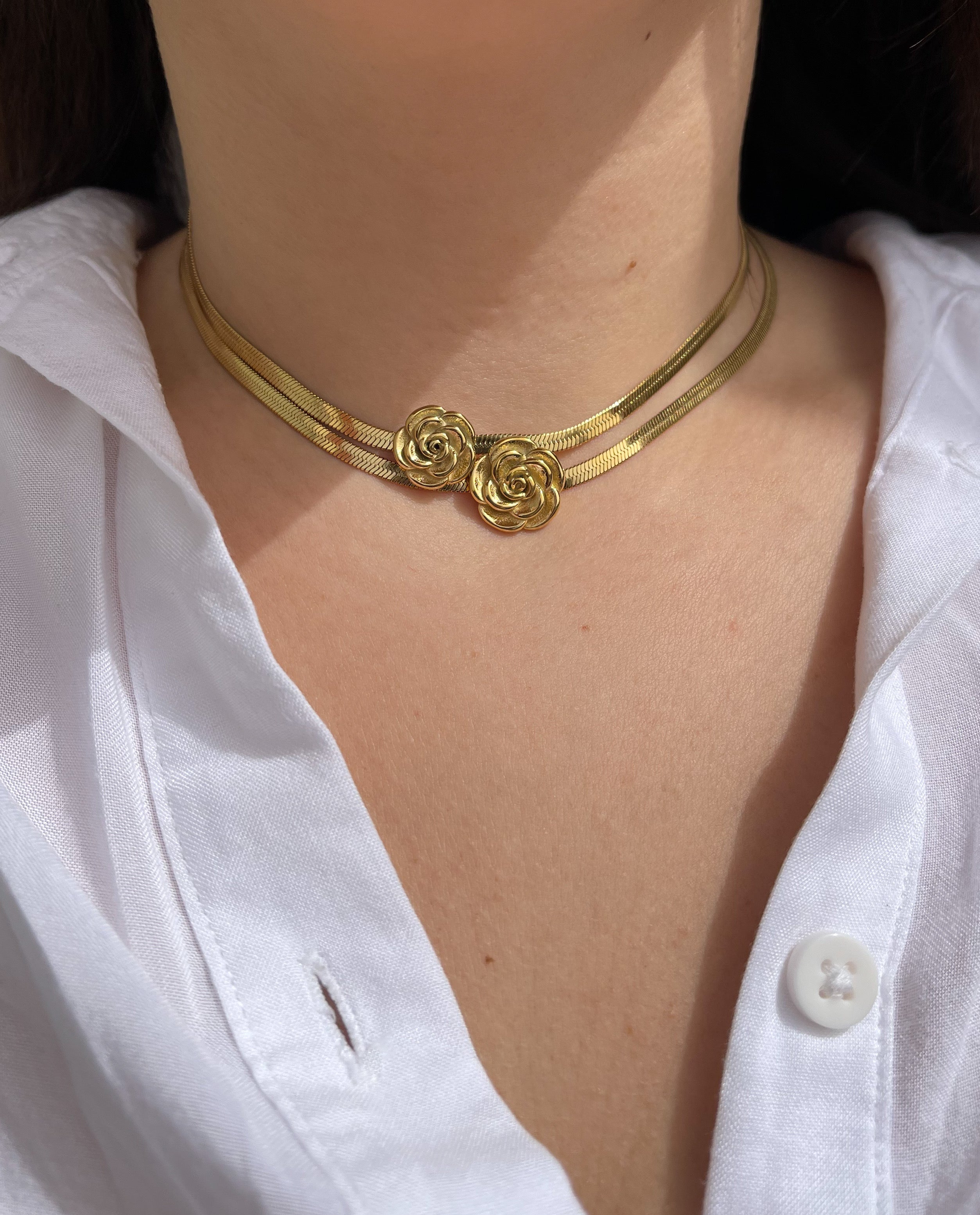Collana Snake Rose - Apparel & Accessories > Jewelry > Necklaces - Genesi Gioielli