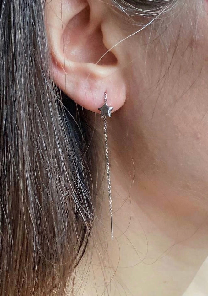 Orecchini Saliscendi Stella mini - Apparel & Accessories > Jewelry > Earrings - Genesi Gioielli