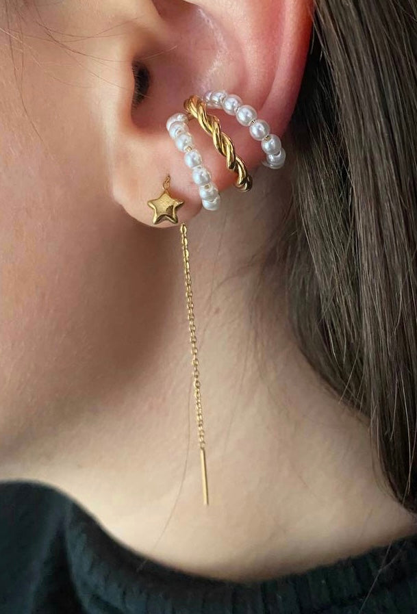 Orecchini Saliscendi Stella mini - Apparel & Accessories > Jewelry > Earrings - Genesi Gioielli