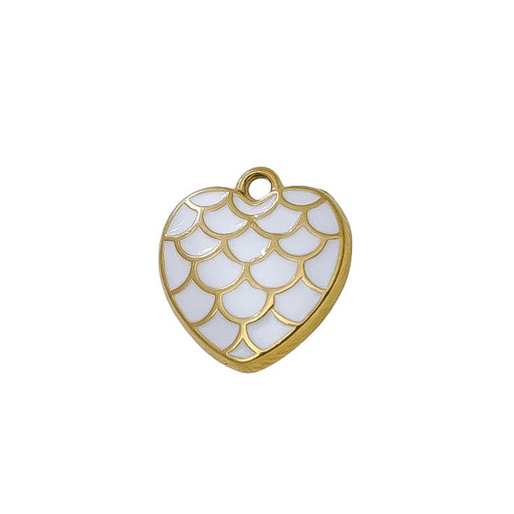Ciondolo Cuore Bianco - Apparel & Accessories > Jewelry > Charms & Pendants - Genesi Gioielli