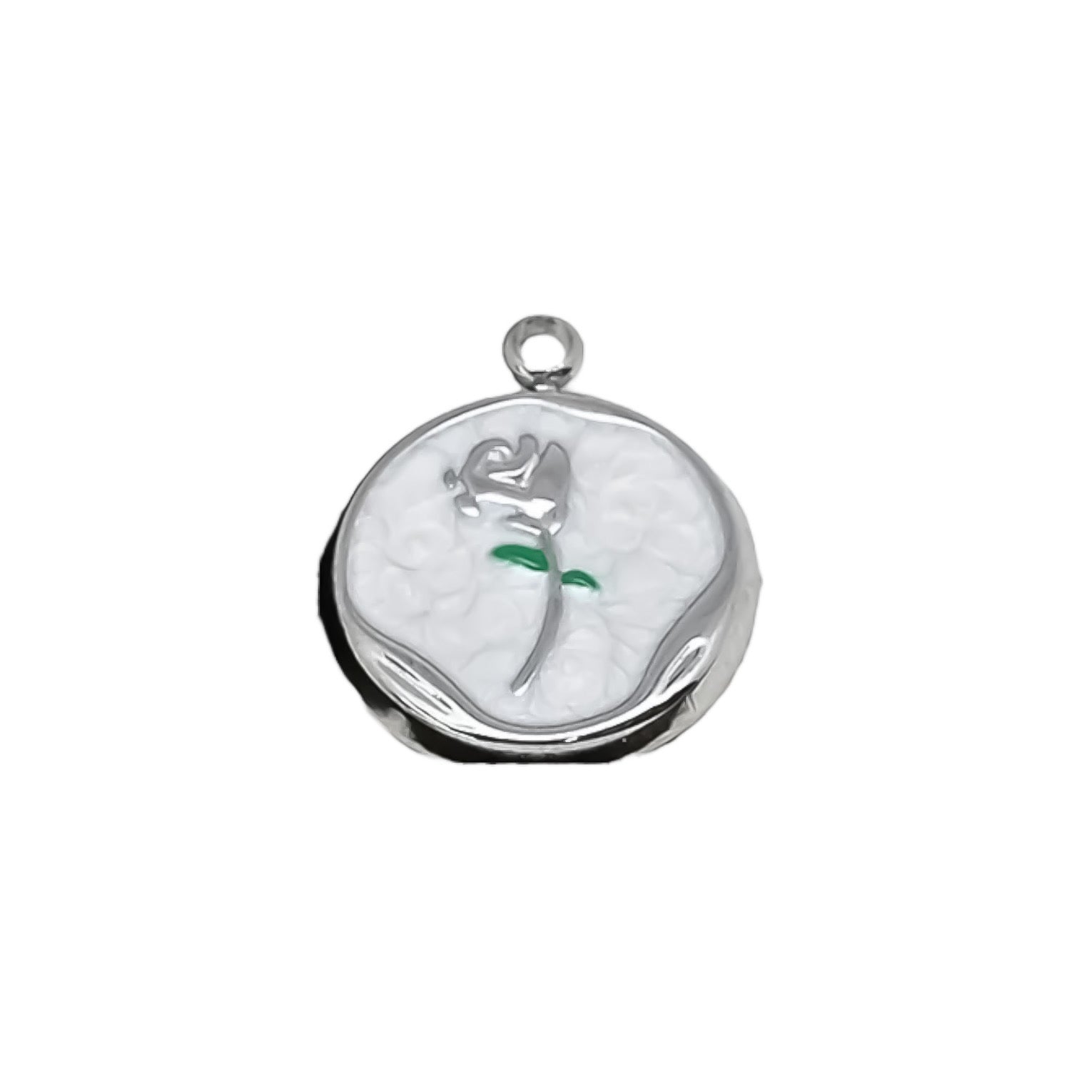 Ciondolo Medaglietta Rosa Summer - Apparel & Accessories > Jewelry > Charms & Pendants - Genesi Gioielli