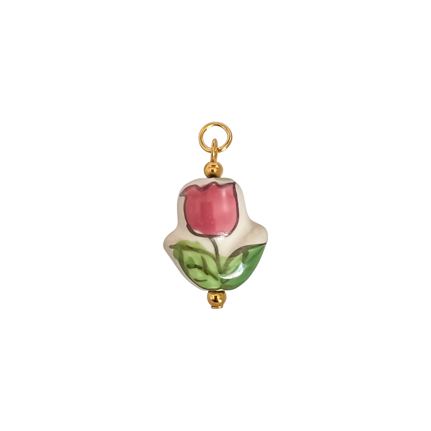 Ciondolo Tulipano Rosa - Apparel & Accessories > Jewelry > Charms & Pendants - Genesi Gioielli
