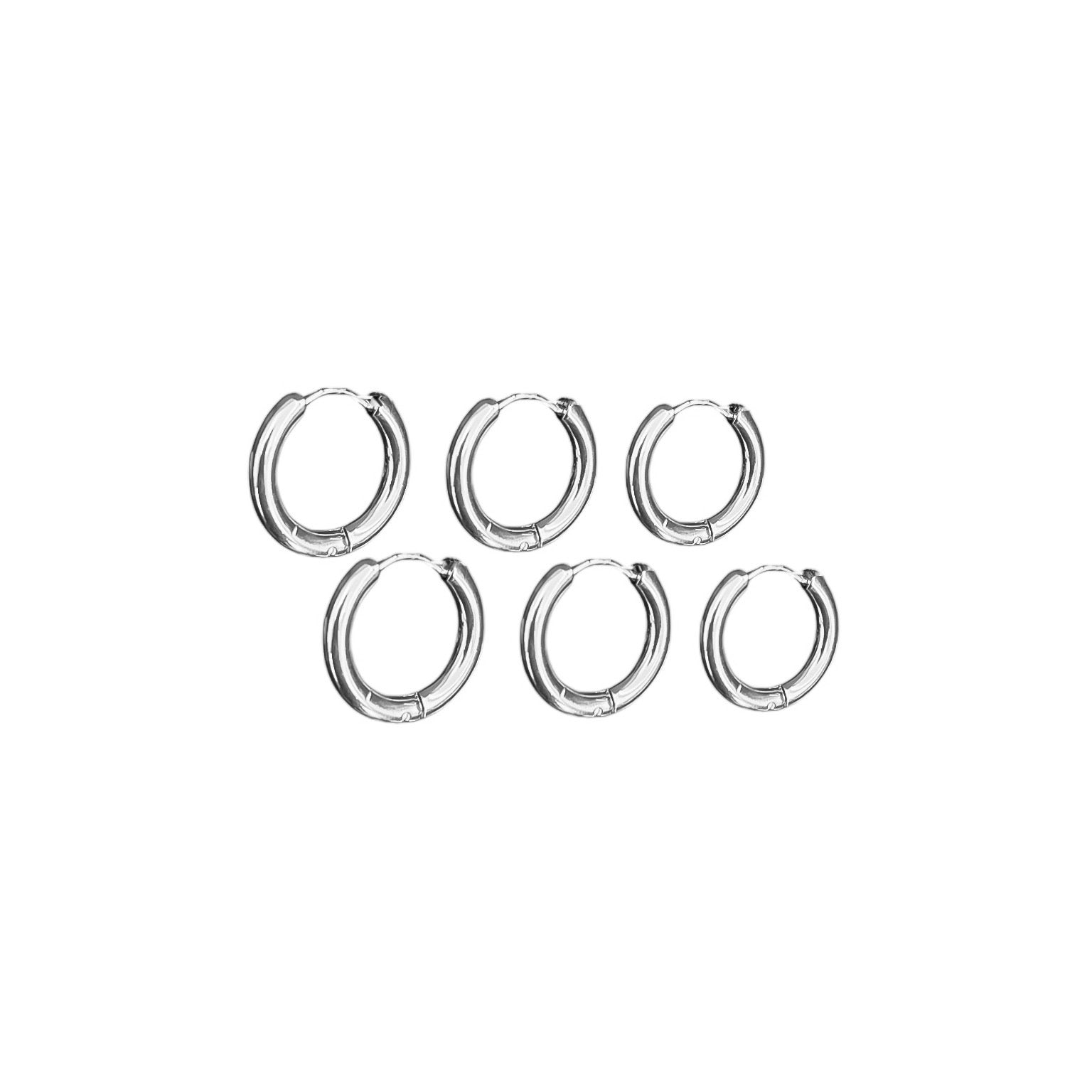 Set Orecchini Hoop Minimal
