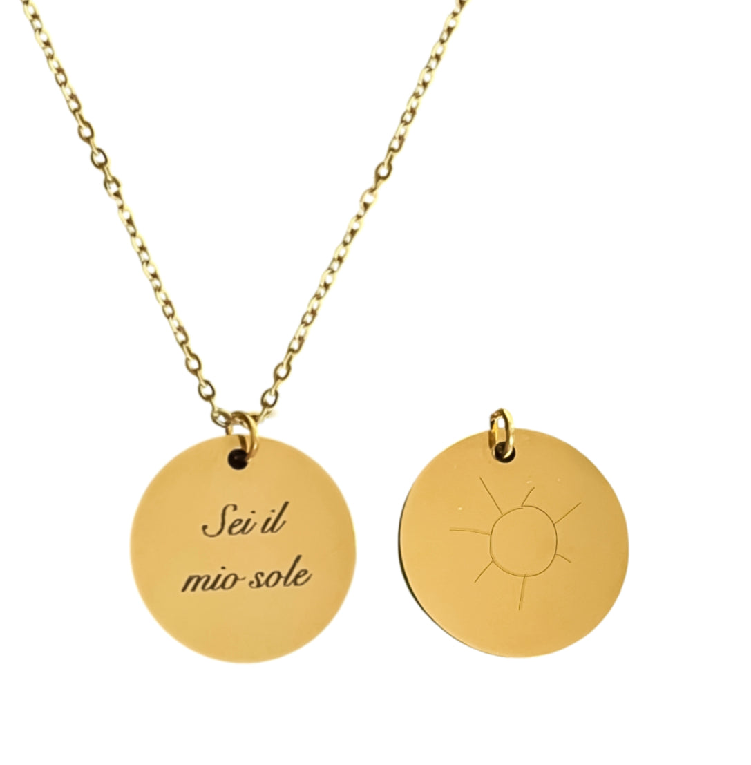 Collana Sei il mio sole personalizzabile