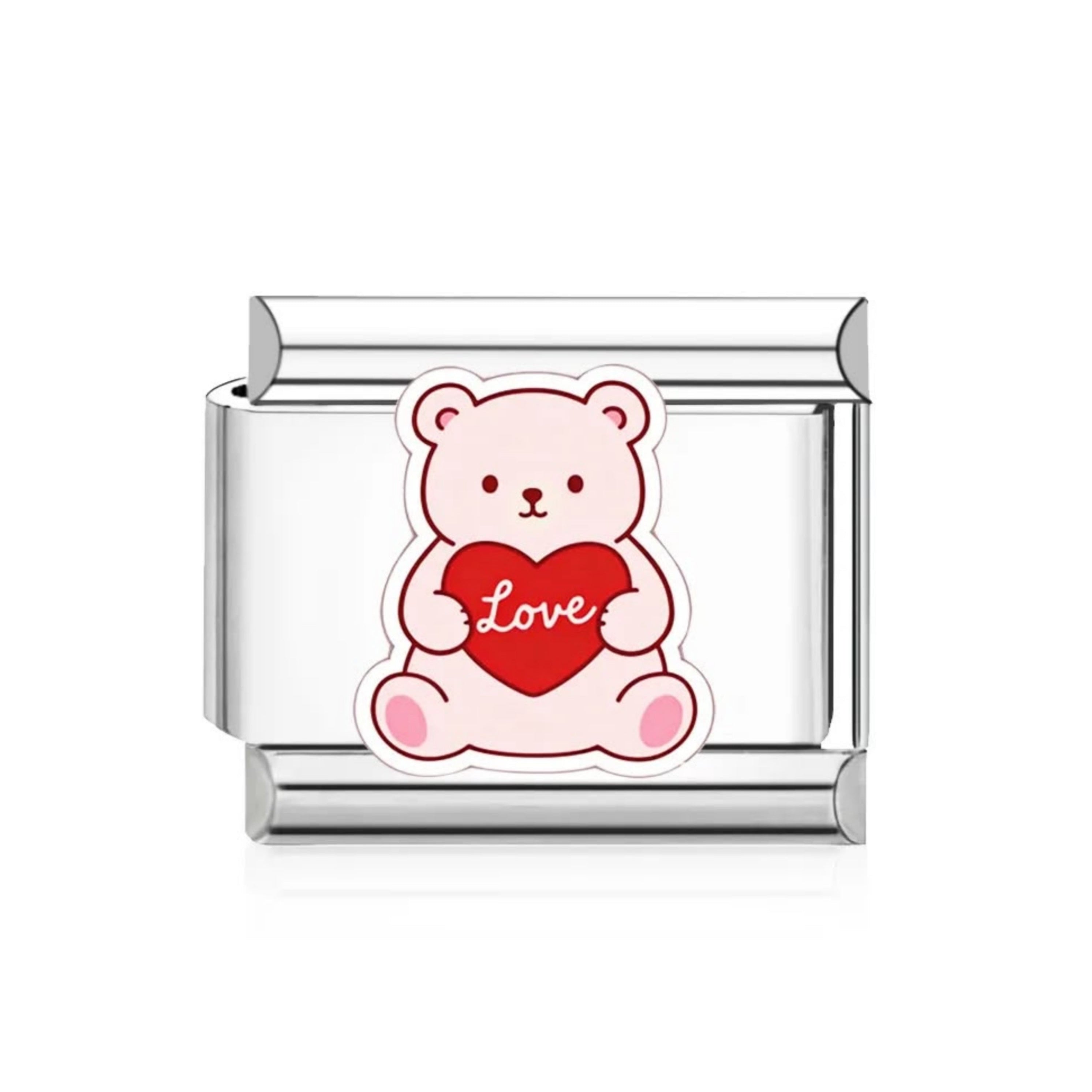 Charm Love teddy silver