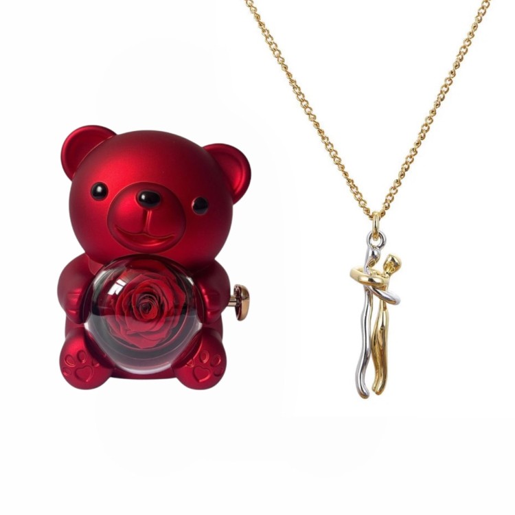 Portagioie Teddy luxury + collana Uniti per sempre