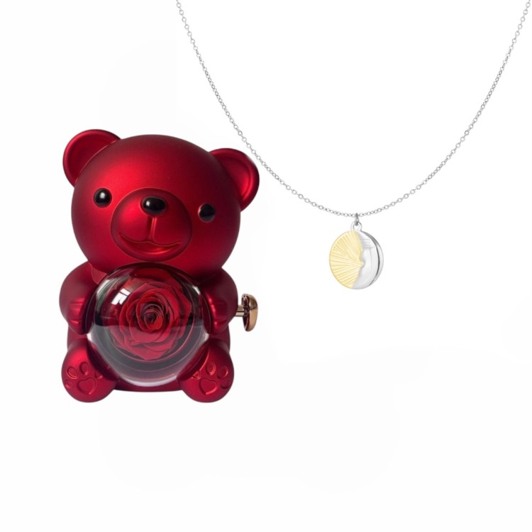 Portagioie Teddy luxury + collana SoleLuna bicolor