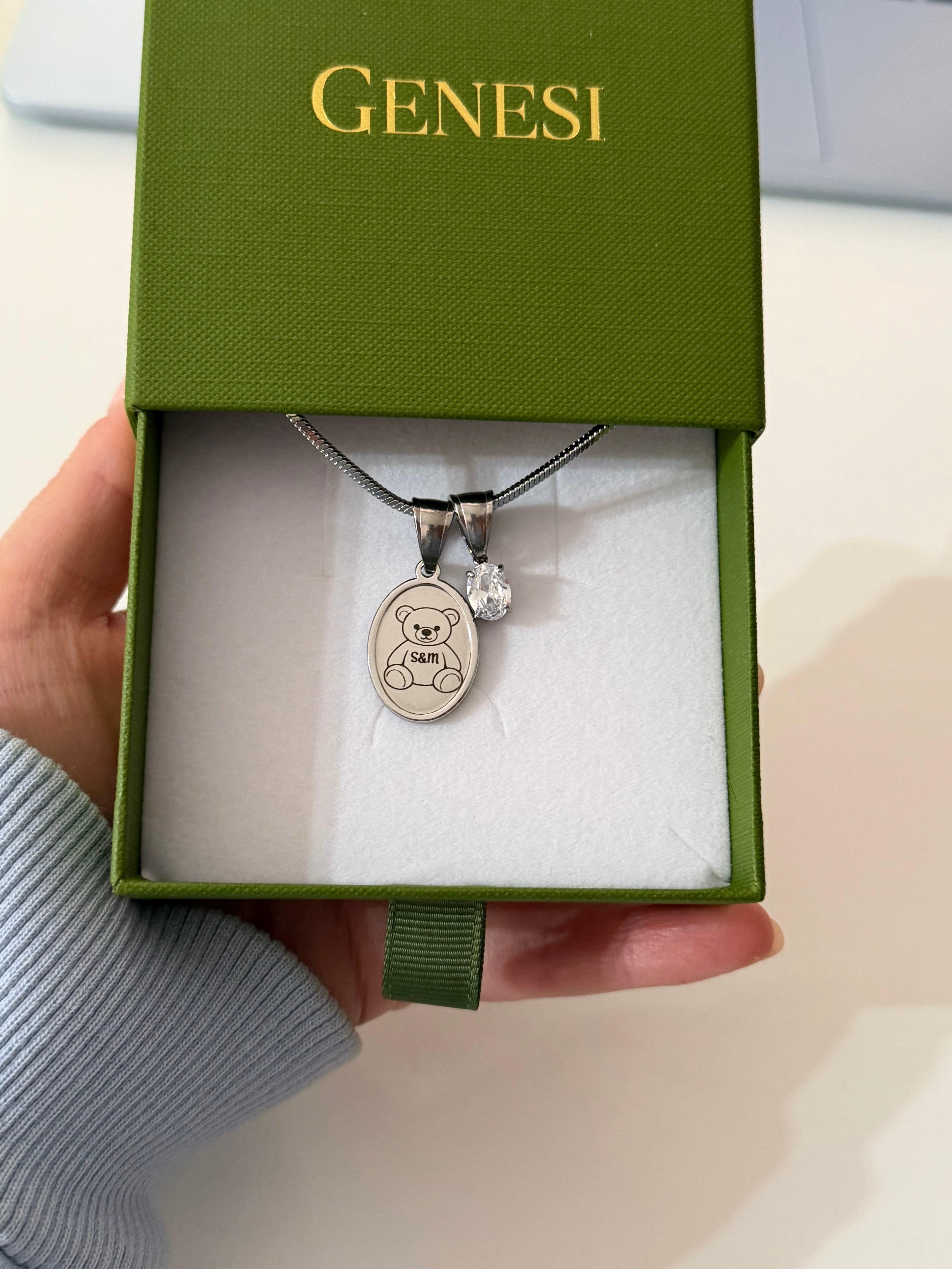 Ciondolo Teddy in Love personalizzabile