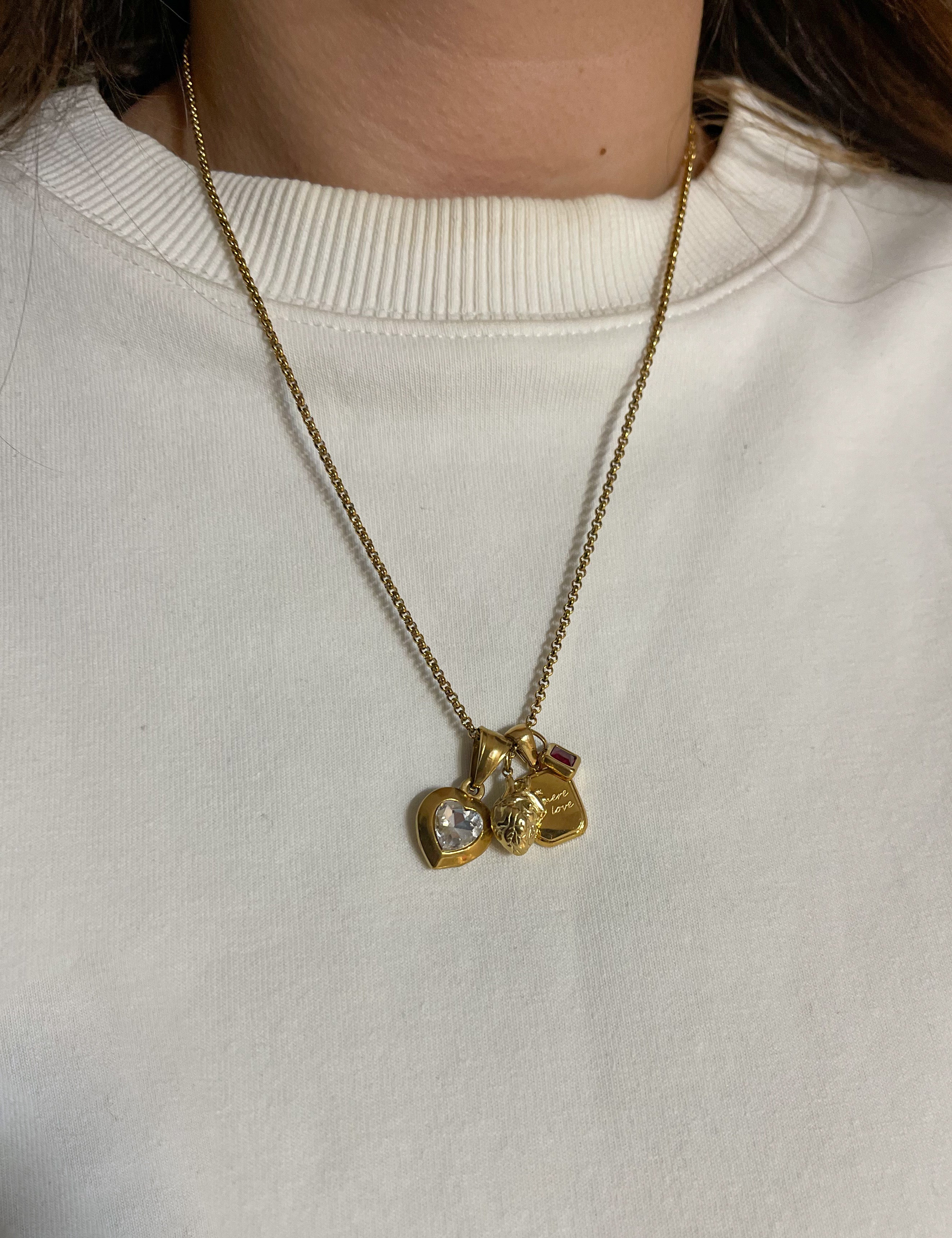 Ciondolo Cuore punto luce