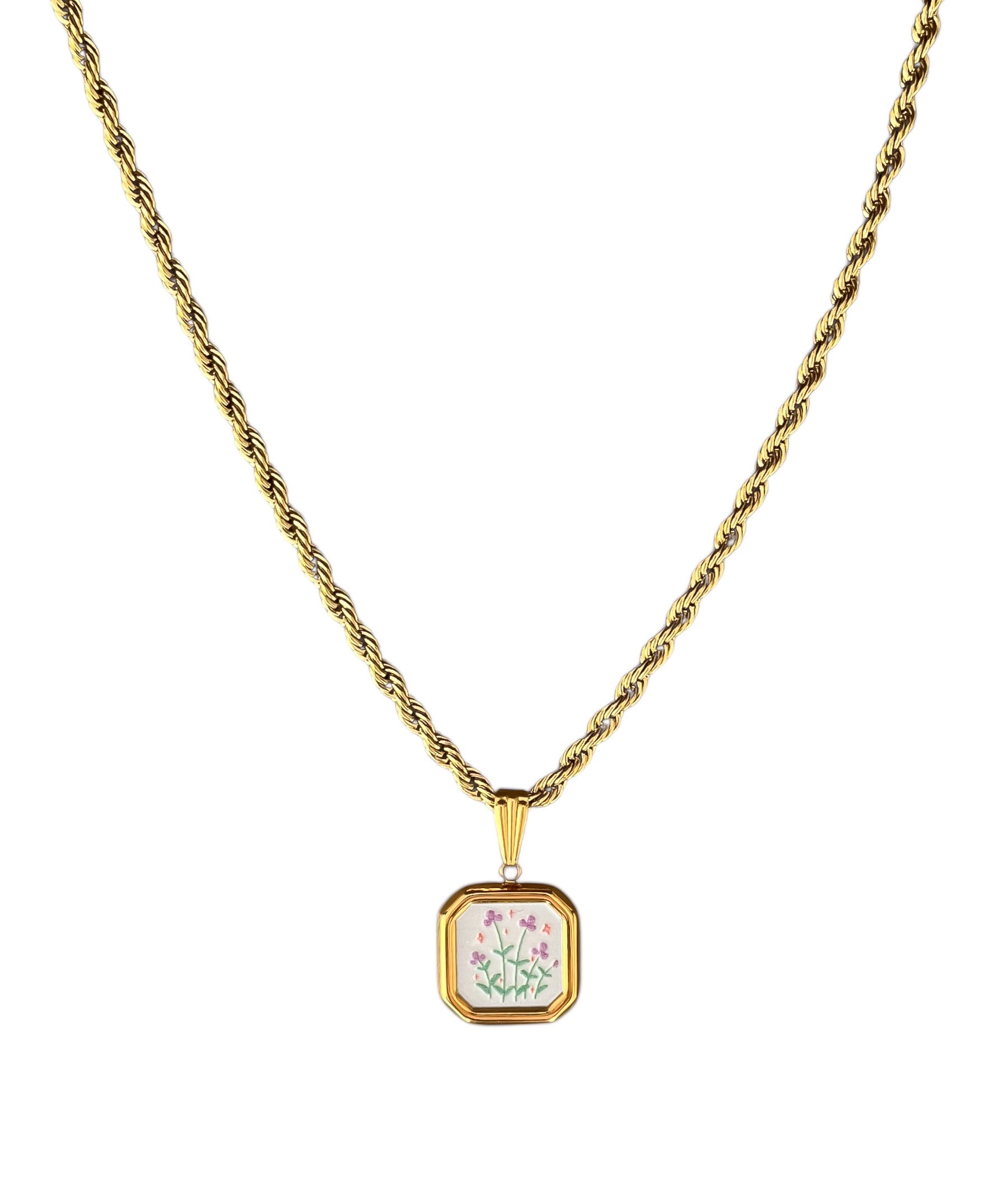 Collana Quadro Di Fiori