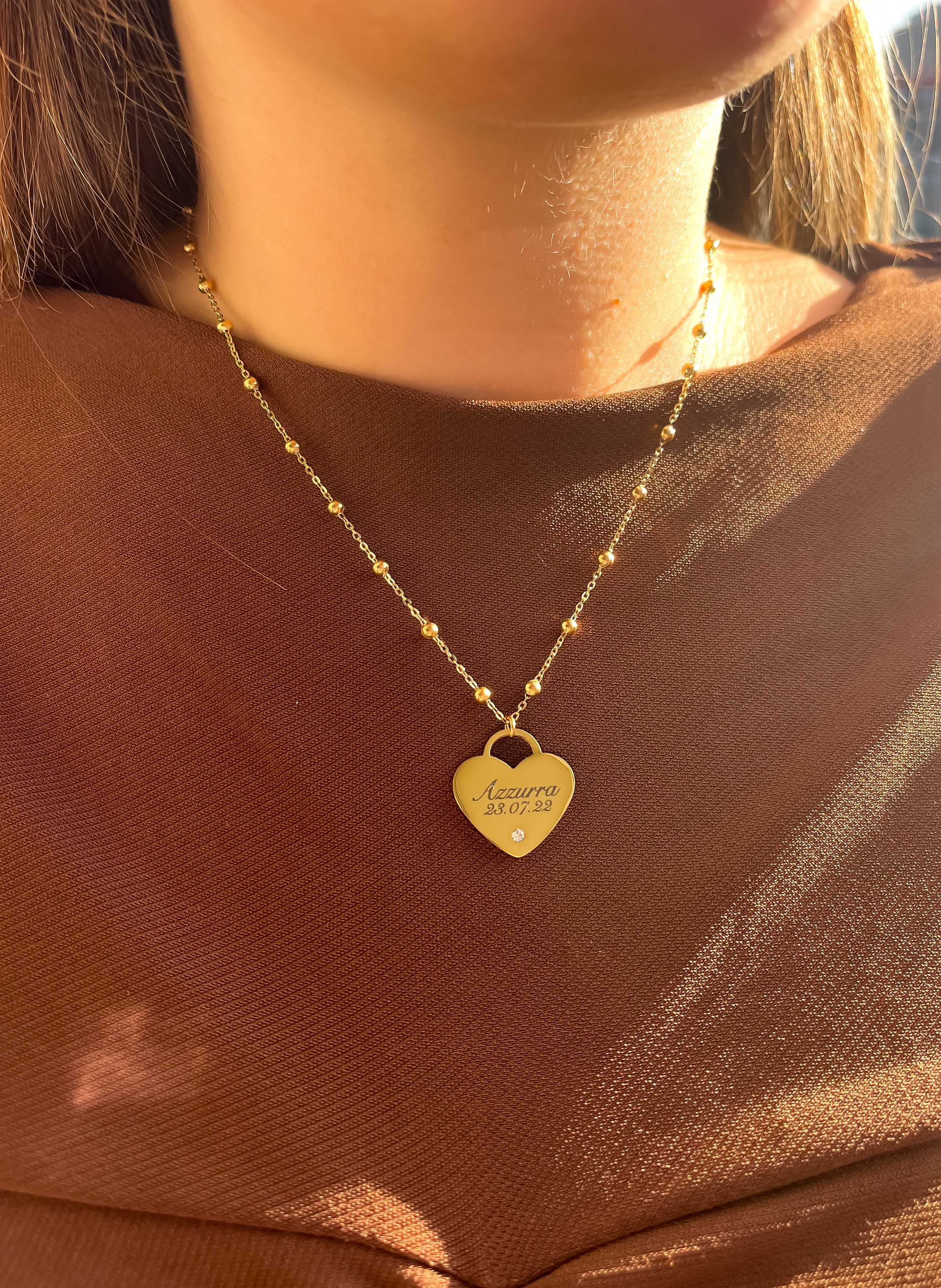 Collana Nome e data baby personalizzabile