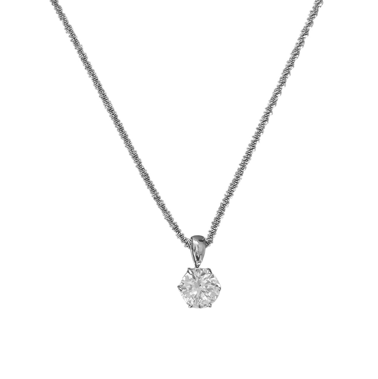 Collana Solitario Gold or Silver