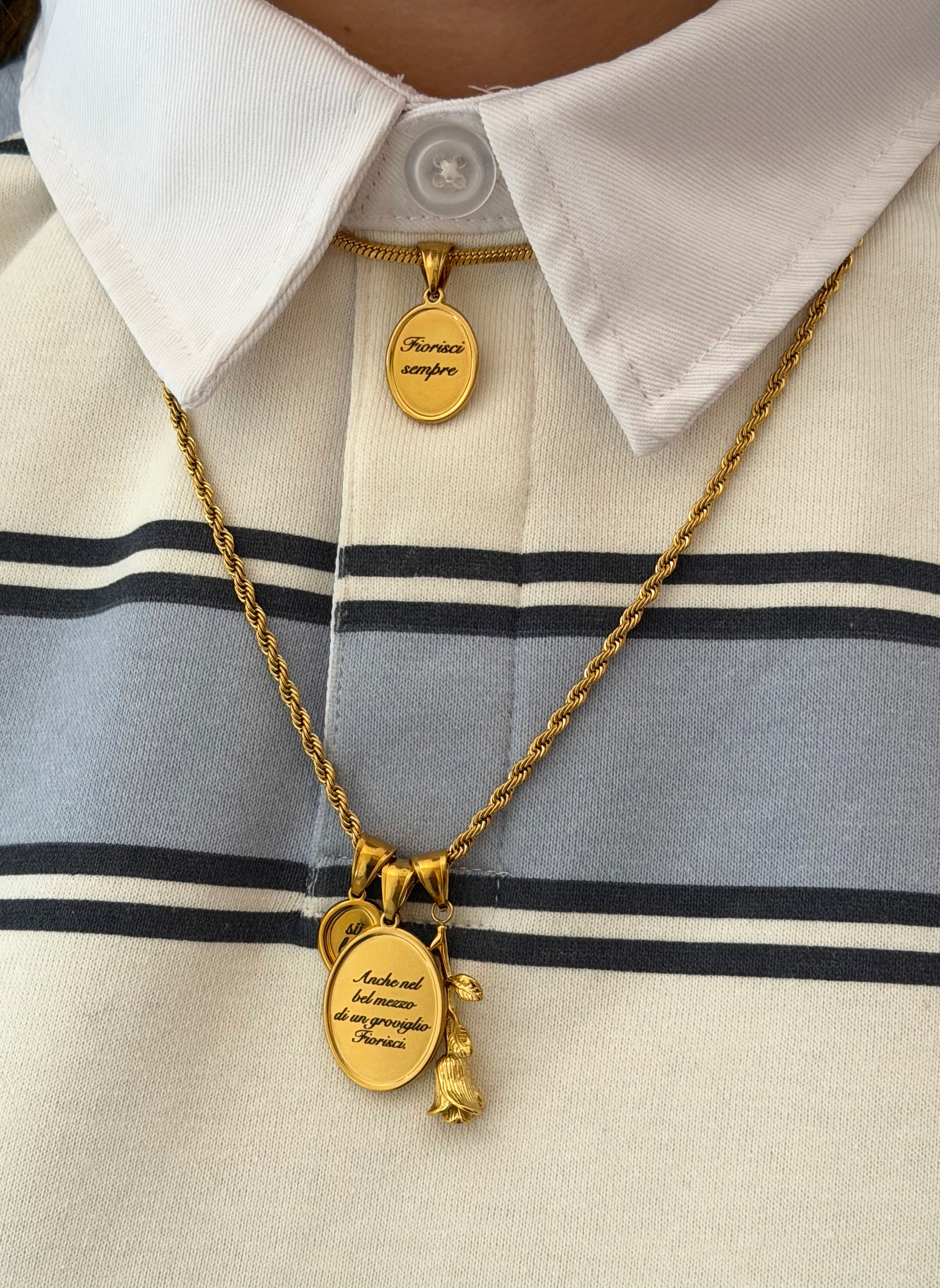 Ciondolo Ovale vintage personalizzabile