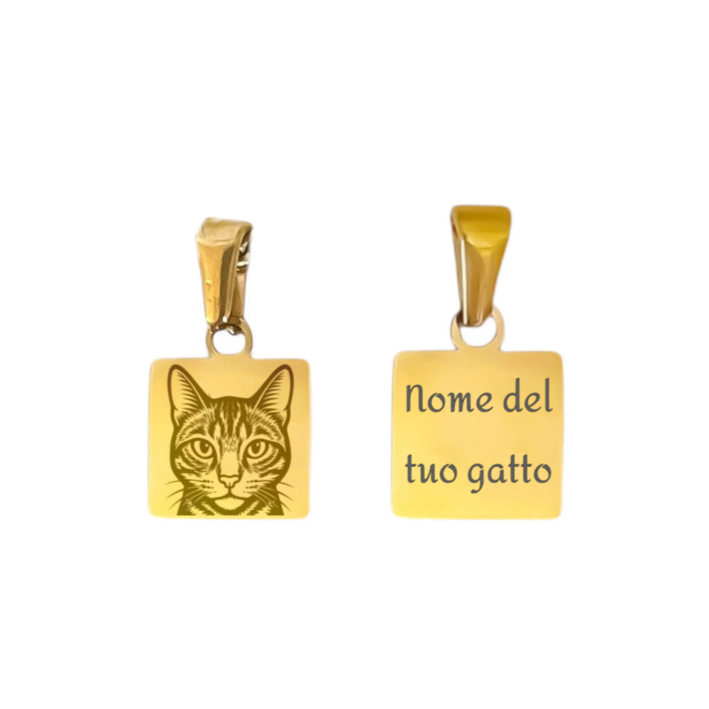 Ciondolo Gatto Personalizzabile