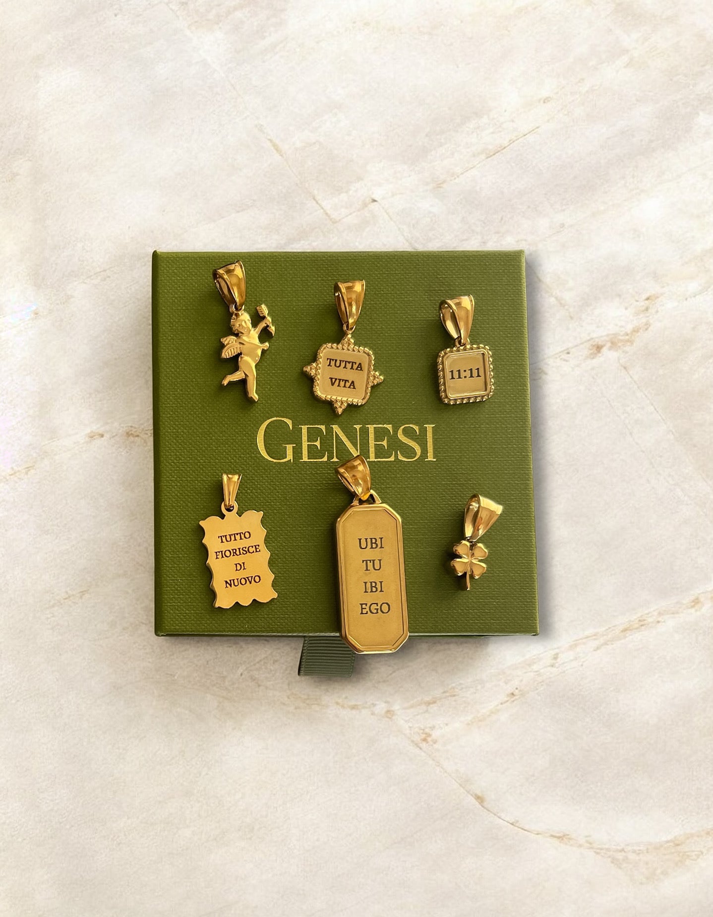 Ciondolo Tutto fiorisce di nuovo double face